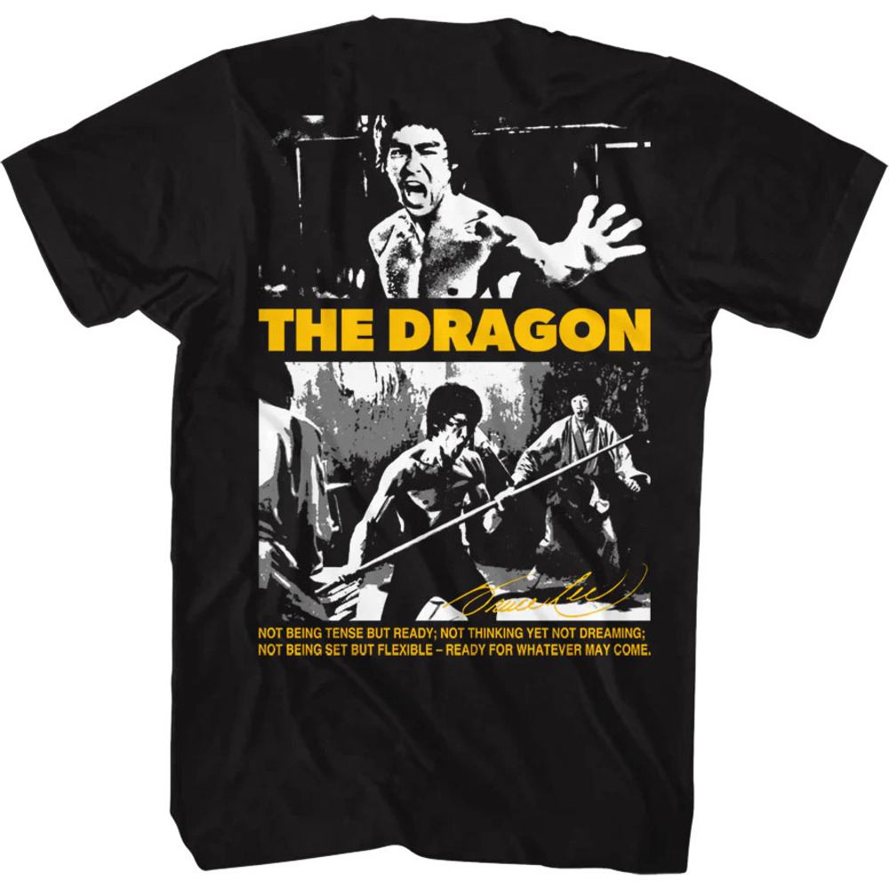 The Dragon Front Back Bruce Lee Tshirt